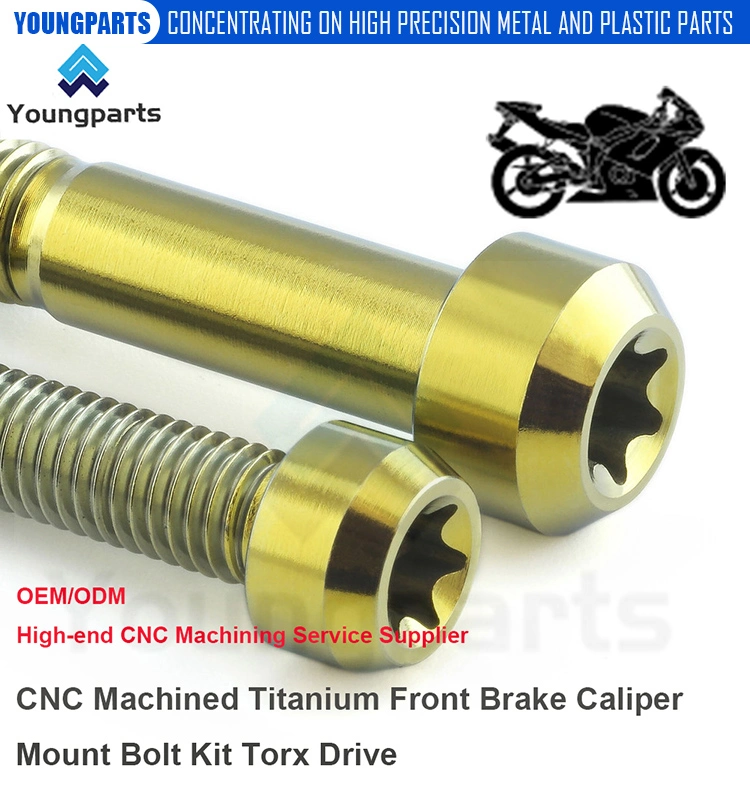 Get The Best out of Your Braking System with CNC Turned Titanium Front Brake Caliper Mount Bolt Kit - Torx Drive